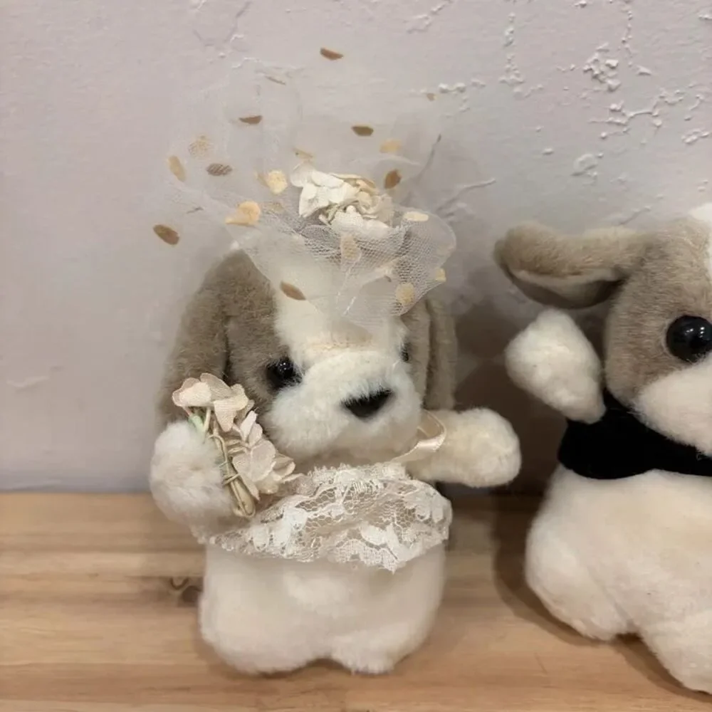 Vintage House of Lloyd Dog Plush Bride and Groom